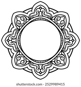 Elegant Premium Luxury Ornamental Design, Perfectly Balanced Symmetry, Editable Vector Illustration in Flat Style, Isolated on White for Graphic Design, cutting and Print Needs