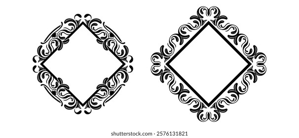 Elegant Premium Luxury Ornamental Design, Perfectly Balanced Symmetry, Editable Vector Illustration in Flat Style, Isolated on White for Graphic Design, cutting and Print Needs