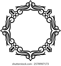 Elegant Premium Luxury Ornamental Design, Perfectly Balanced Symmetry, Editable Vector Illustration in Flat Style, Isolated on White for Graphic Design, cutting and Print Needs