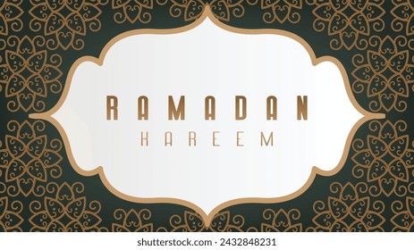 elegant premium minimalist green wallpaper background design celebrating Ramadan, the month of fasting full of blessings