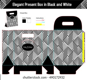 Elegant present box with abstract design