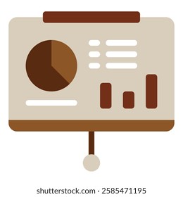 An elegant presentation board featuring graphs, perfect for showcasing data in meetings or classrooms.