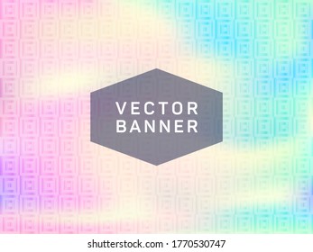 Elegante presentación holográfica de la plantilla vectorial de gradiente. El desenfoque abstracto líquido se desploma como fondo. Fondo holográfico de gradiente translúcido para la presentación.