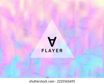 Elegante presentación holográfica de la plantilla vectorial de gradiente. El desenfoque abstracto líquido se desploma como fondo. Fondo holográfico de gradiente psicodélico para presentación.