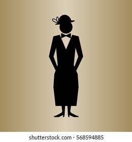 Elegant pretty business woman in formal clothes. Base wardrobe, feminine corporate dress code.