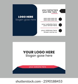 elegant professional blue business card design, stylish blue wave business card design template, vector illustration, professional simple identity card





