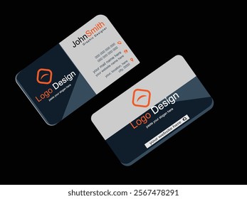 Elegant and Professional Business Card Design with a Sophisticated Blue Theme to Elevate Your Brand Identity