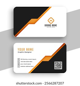 elegant professional business card layout for office biz vector