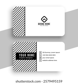 elegant professional company identity card template a ready to print design vector