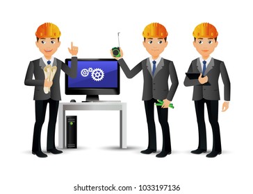 Elegant Professional Engineer Illustration Stock Vector (Royalty Free ...