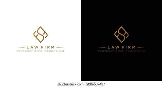 elegant and professional FF logo design for law firm