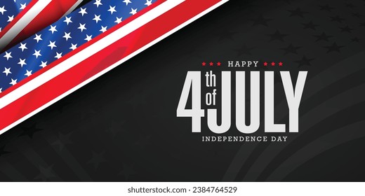 Elegant professional USA 4th July Independence Day banner vector template