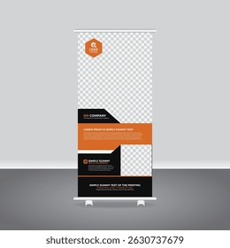 Elegant Pull Up Banner Template, Professional Signage Roll Up Banner for Agencies and Enterprises
