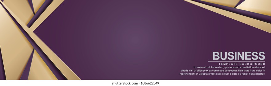 Elegant purple banner with line shape style