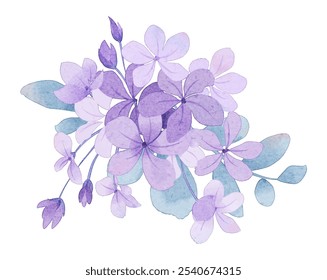 Elegante paarse bouquet ontwerp illustratie