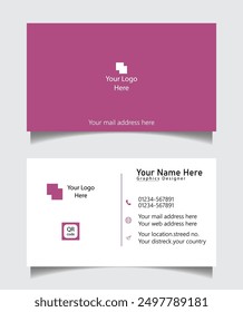 Elegant Purple Corporate Business Card Design