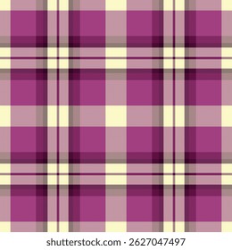 Elegant purple and cream plaid pattern.  Perfect for textile design, fashion, home decor, or website backgrounds. This seamless texture evokes a sense of sophistication and timeless style.