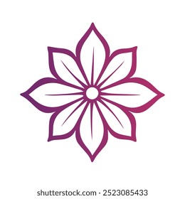 Elegant Purple Flower Design Simple Floral Graphic