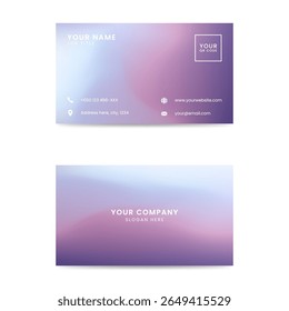 Elegant Purple Gradient Business Card Design for Modern Professional Branding