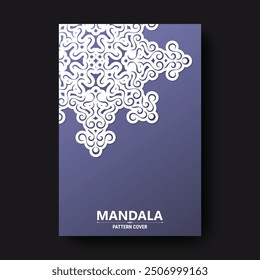 Elegant purple mandala cover in gold