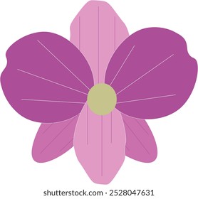 Elegante Roxo Orquídea Vetor Ilustração Branco Fundo