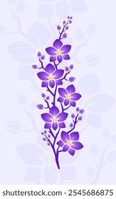 Elegant purple orchids in bloom.
