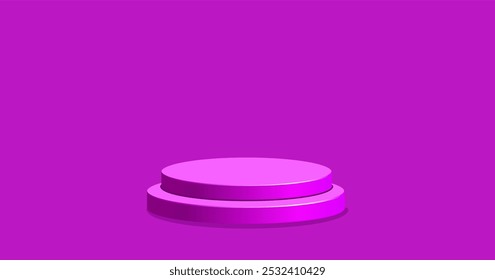 Elegant Purple Plain Podium For Advertising Element Design or Social Media Promotion