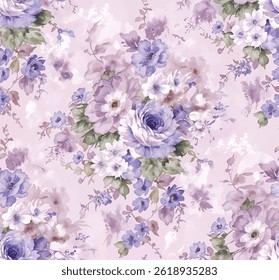 Elegante Roxo Romântico Flor Campo