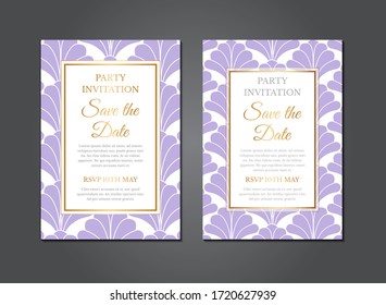 Elegant Purple Save The Date Invitation Design