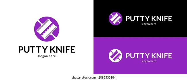 Elegantes Logo für Putty-Messer. Vektorgrafik.