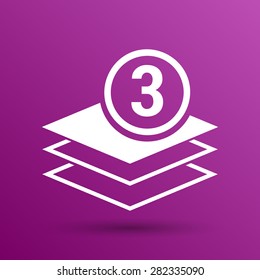 Elegant pyramid multiple layer element icons business logo.