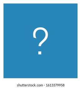 Elegant question mark symbol in white color