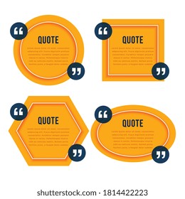 elegant quotation yellow boxes template design
