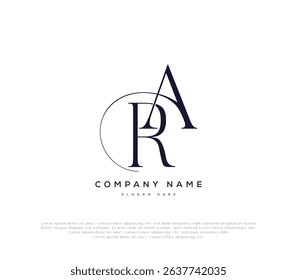 Elegant RA Initials Logo for Corporate Branding