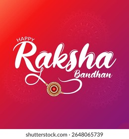 Elegant Rakhi for Brother and Sister bonding in Raksha Bandhan festival from India in vector greeting background