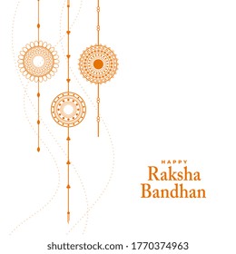 elegant raksha bandhan festival background with rakhi