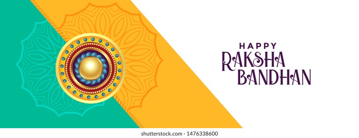 elegant raksha bandhan festival banner design