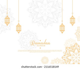 Elegante vector de fondo de Ramadán, fondo de patrón árabe de Ramadan Kareem