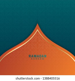 Elegant ramadan kareem background with mosque. Islamic background template.