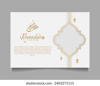 Elegant Ramadan Kareem Background, for poster, frame concept, flyer, poster. vector illustration