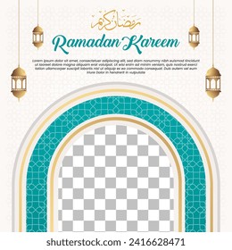 Elegant Ramadan Kareem Background, for poster, frame concept, flyer, poster, social media post