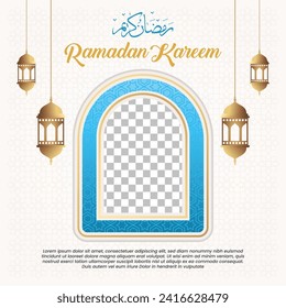 Elegant Ramadan Kareem Background, for poster, frame concept, flyer, poster, social media post