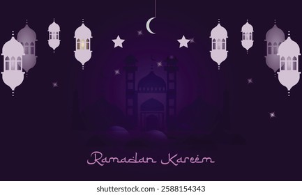  elegant ramadan kareem banner background