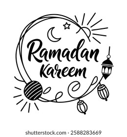 Elegant Ramadan Kareem Design for Print or Digital Use