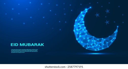 Elegant Ramadan Kareem Mubarak Background with Arabic Calligraphy, Crescent Moon, and Lantern Design
