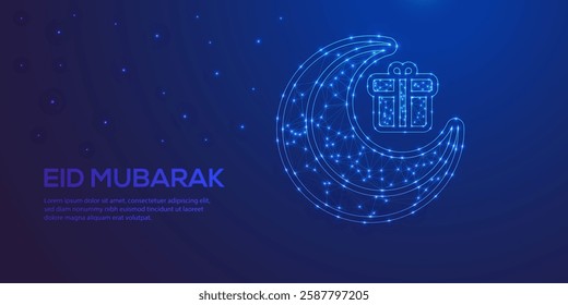 Elegant Ramadan Kareem Mubarak Background with Arabic Calligraphy, Crescent Moon, and Lantern Design
