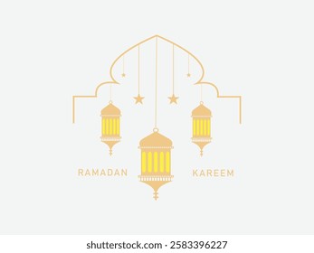 Elegant ramadan kareem vector illustration.