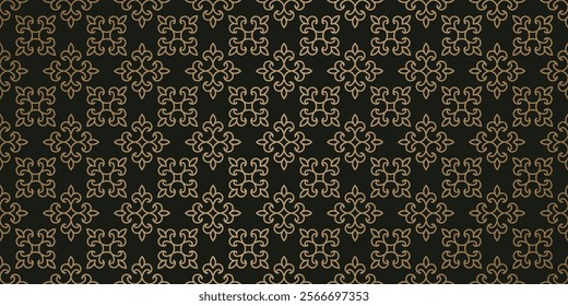 Elegant ramadan pattern background black