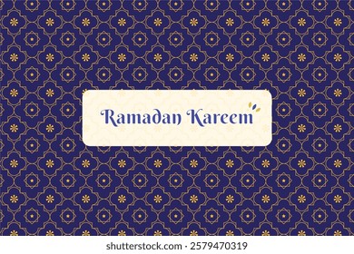 An elegant Ramadan pattern background featuring intricate Islamic geometric designs, arabesque motifs, and crescent moon elements. Perfect for festive greetings, social media, invitations, branding, a