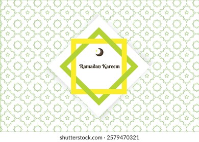 An elegant Ramadan pattern background featuring intricate Islamic geometric designs, arabesque motifs, and crescent moon elements. Perfect for festive greetings, social media, invitations, branding, a